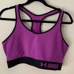 UnderArmour purple with black trim workout bra, SP